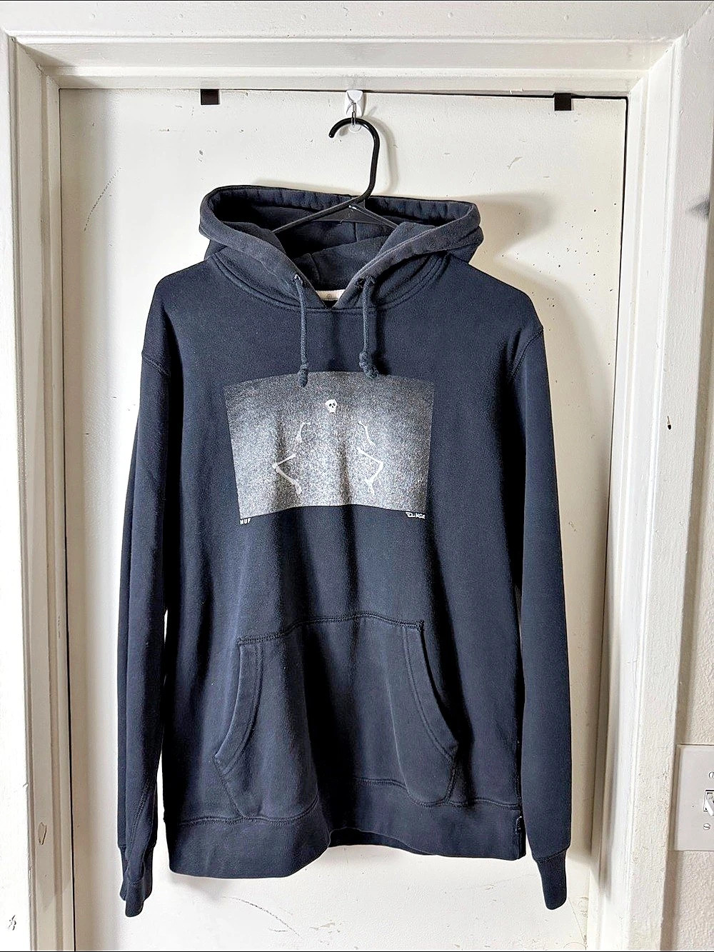 Used HUF Graphic Pullover Hoodie in Black